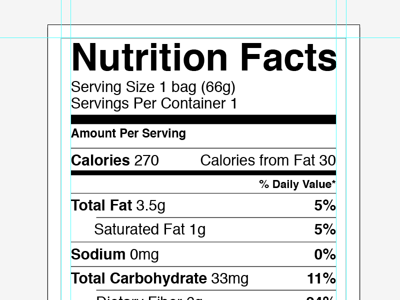 Vector Nutrition Facts Label 800x600 Vector Nutrition Facts Label