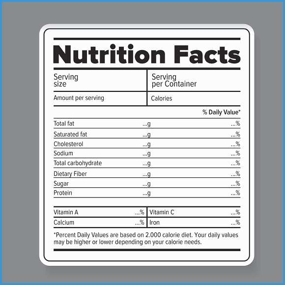 Nutrition Label Template Free Best Of Nutrition Facts Vector Label 580x580 Nutrition Label Template Free Best Of Nutrition Facts Vector Label