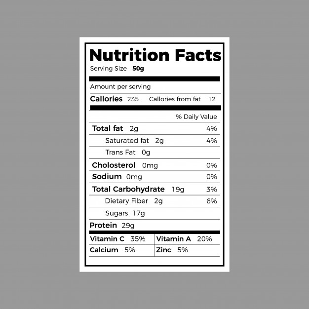 Nutrition Facts Label Vector Premium Download 626x626 Nutrition Facts Label Vector Premium Download