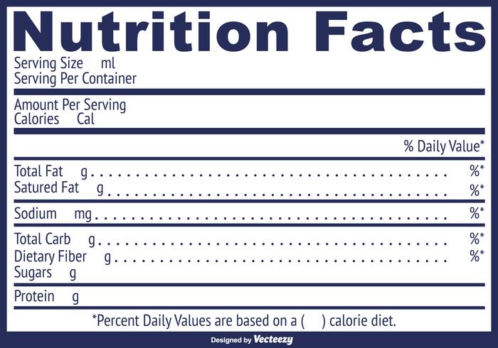 Vector Nutritional Facts Label 700x490 Vector Nutritional Facts Label