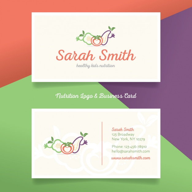 626x626 Nutrition Logo And Business Card Vector Free Download