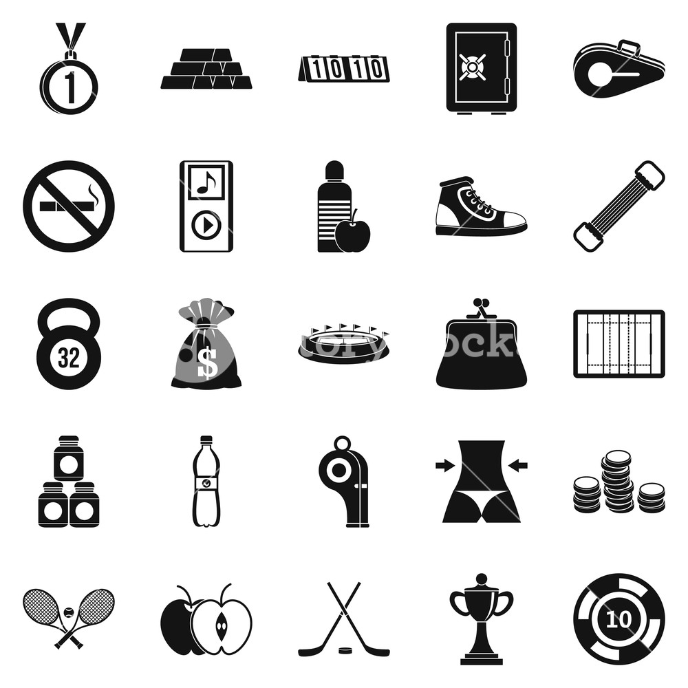 1000x1000 Sports Nutrition Icons Set Simple Set Of Sports Nutrition