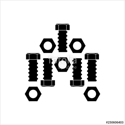 500x500 Nut And Bolt Icon, Hex Nut Stock Image And Royalty Free Vector