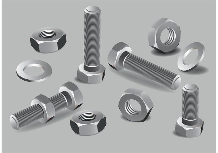 700x490 Nuts And Bolts Vector Set