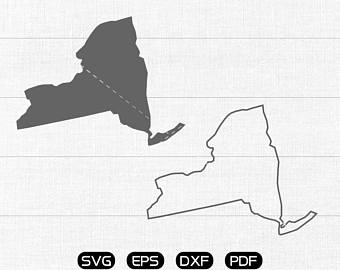 340x270 Ny State Silhouette Etsy