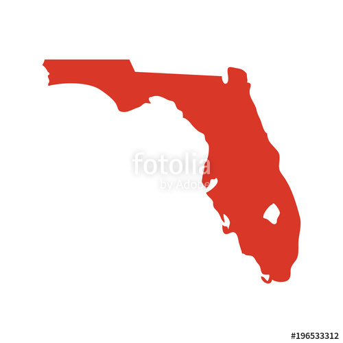 500x500 State Of Florida Vector Map Silhouette Outline Ny Shape Icon