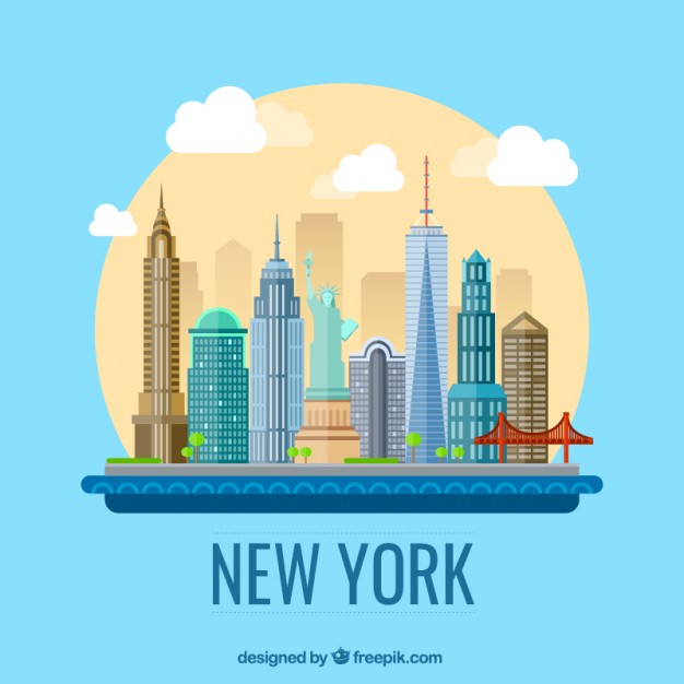 626x626 New York City Illustration Vector Free Download