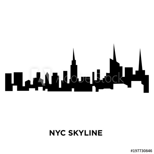 Nyc Skyline Silhouette On White Background, Vector Illustration 500x500 Nyc Skyline Silhouette On White Background, Vector Illustration