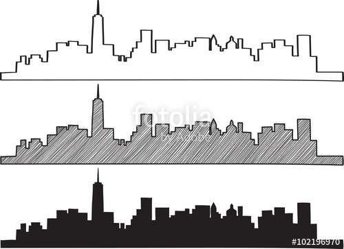 Free Hand Sketch Of New York City Skyline Vector Illustration 500x363 Free Hand Sketch Of New York City Skyline Vector Illustration
