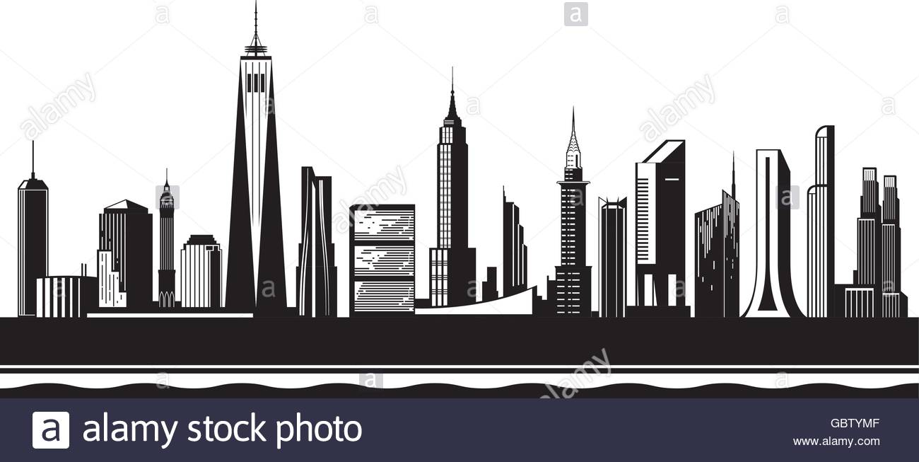 Huge Collection Of 'new York City Silhouette Vector' Download 1300x653 Huge Collection Of 'new York City Silhouette Vector' Download