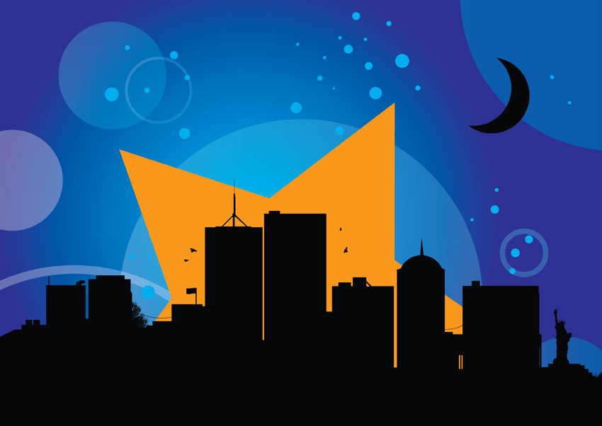 850x602 New York City Skyline Vector Art Graphics