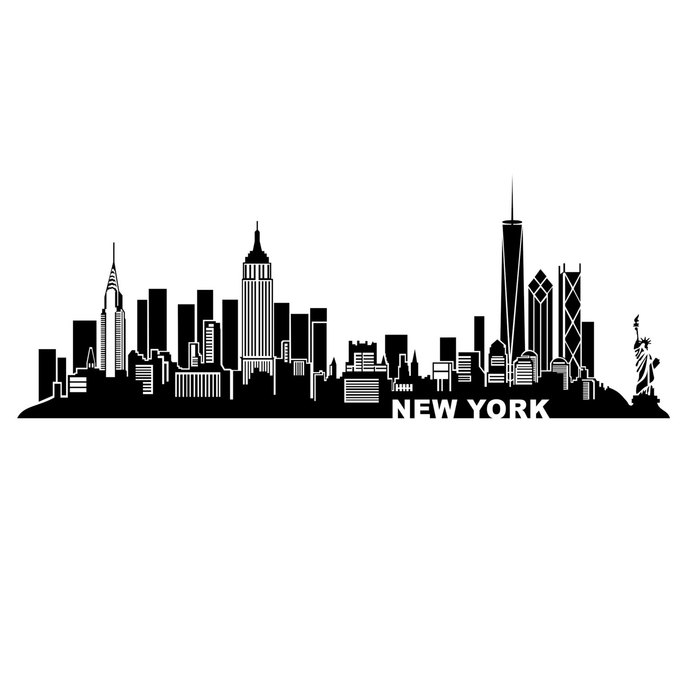 690x690 New York Silhouette Png Images