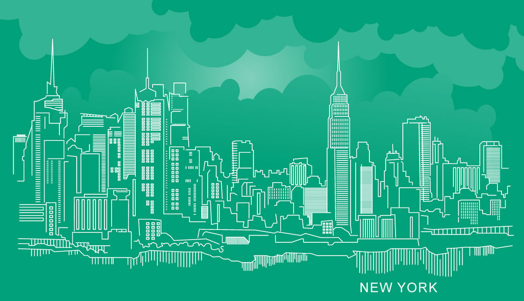 1024x589 New York City Map Free Vector Art Images