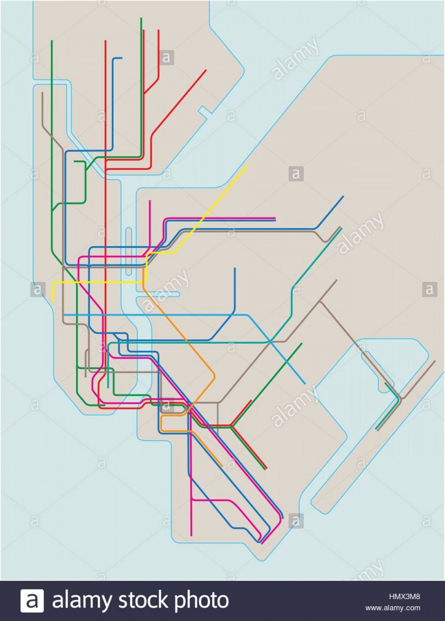 1434x2001 New York City Subway Map Vector Handandbeak