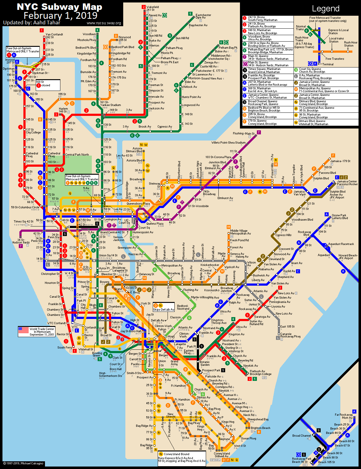 1172x1522 New York City Subway Route Map