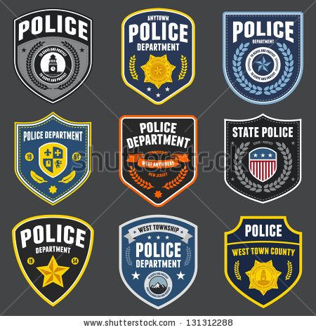 Set Of Police Law Enforcement Badges And Patches 450x470 Set Of Police Law Enforcement Badges And Patches