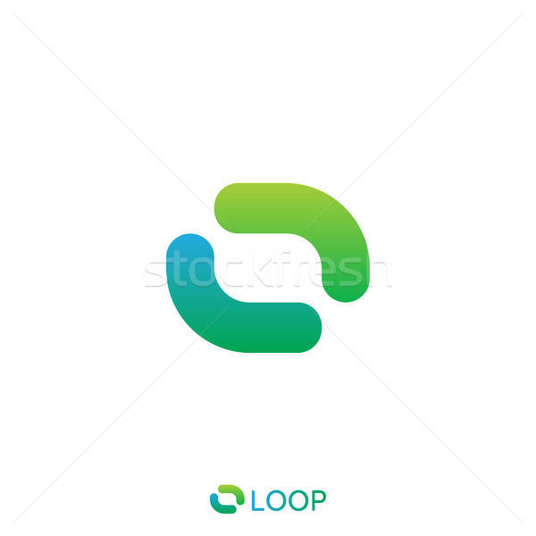 600x600 Loop Square Box Letter O Logo Nature Logo Concept Vector