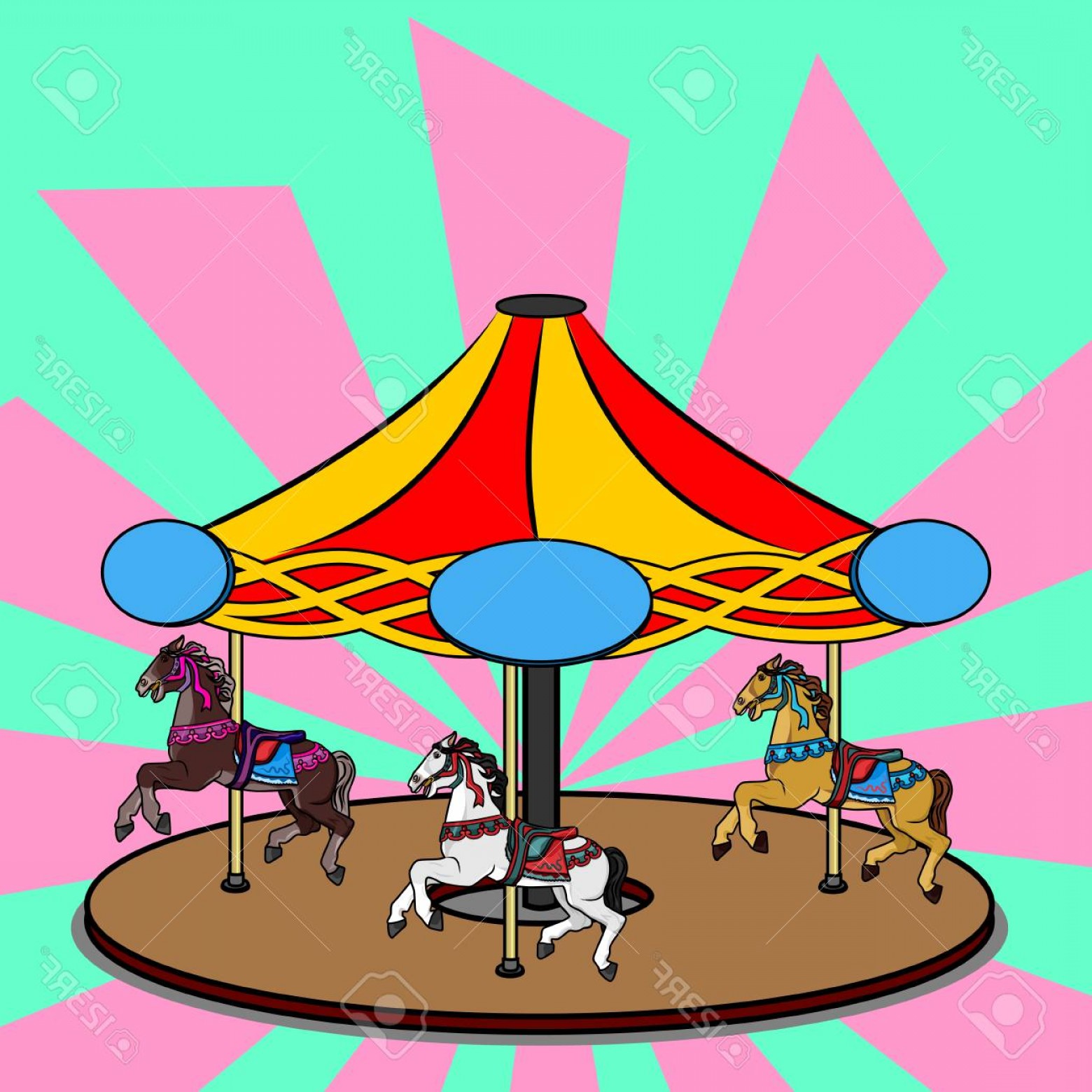 1560x1560 Carousel Horse Vector Swirl Handandbeak