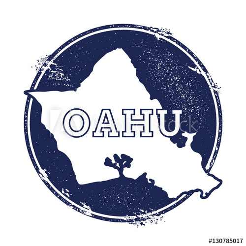 500x500 Oahu Vector Map Grunge Rubber Stamp With The Name And Map