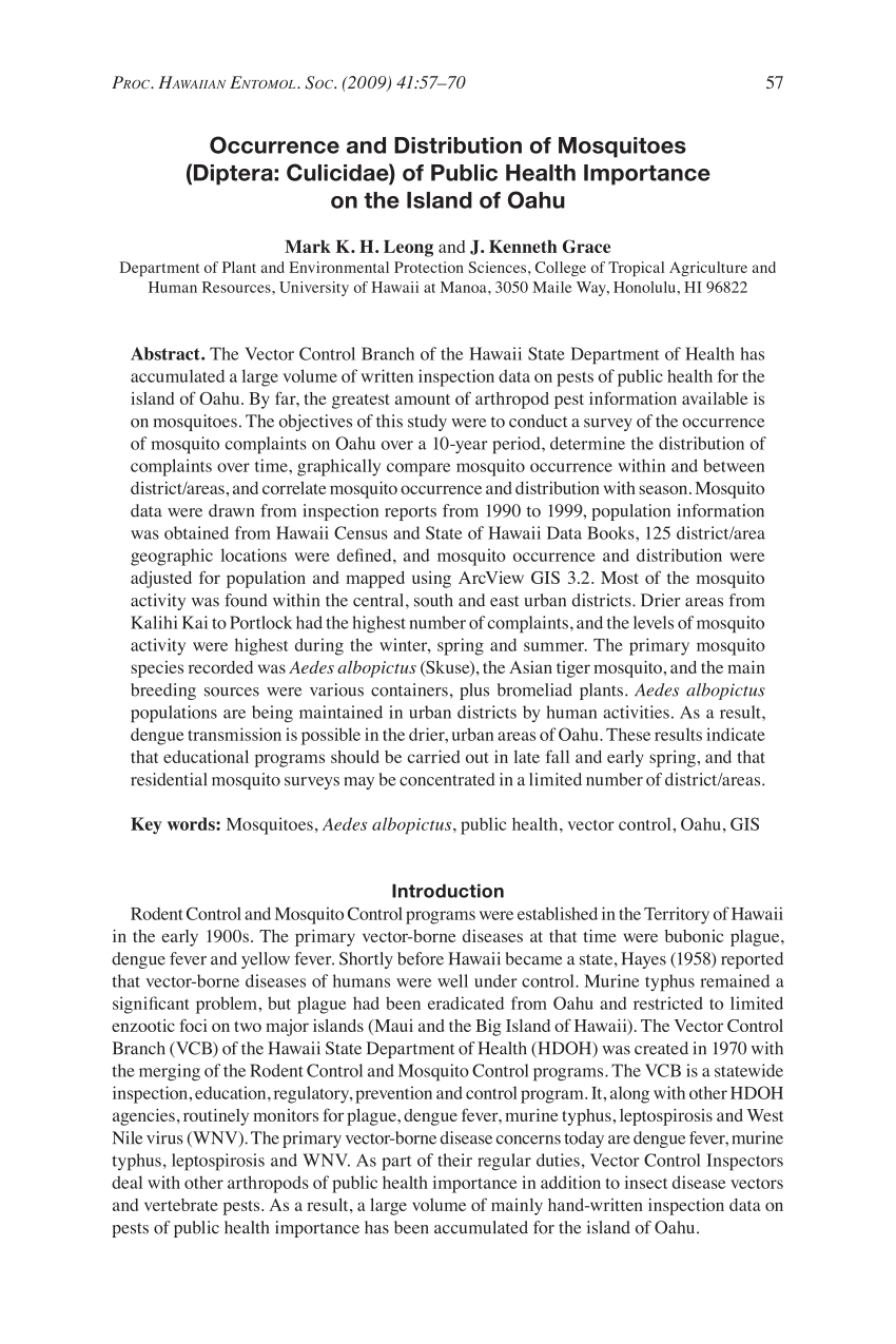 850x1275 Pdf Occurrence And Distribution Of Mosquitoes