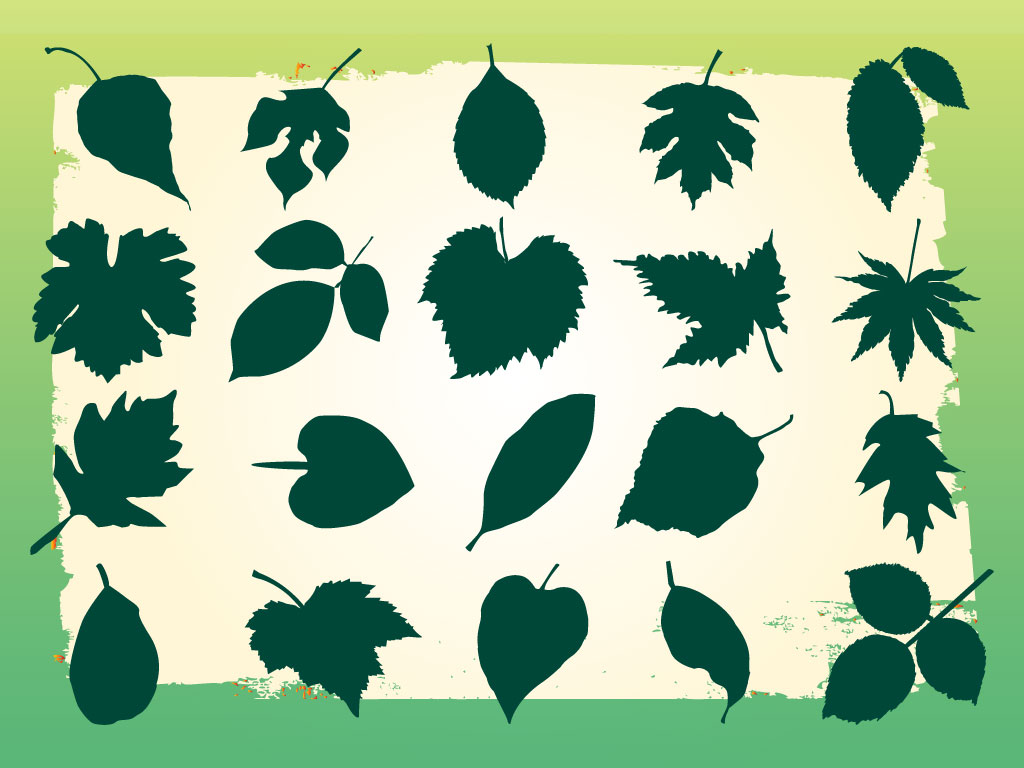 1024x768 Leaf Silhouettes