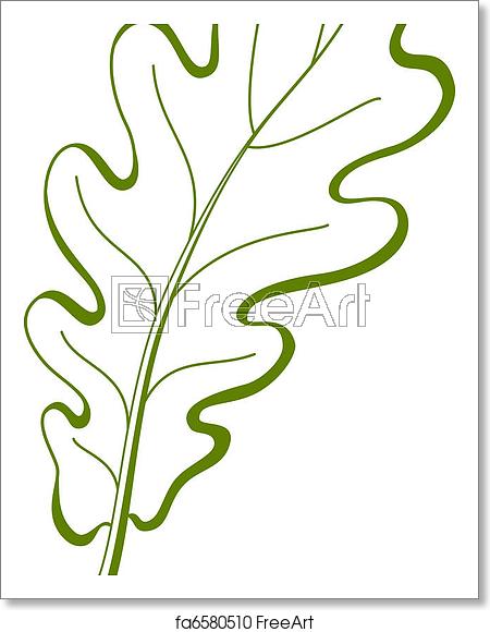 450x580 Free Art Print Of Leaf Of Oak Tree, Vector Leaf Of Oak Tree