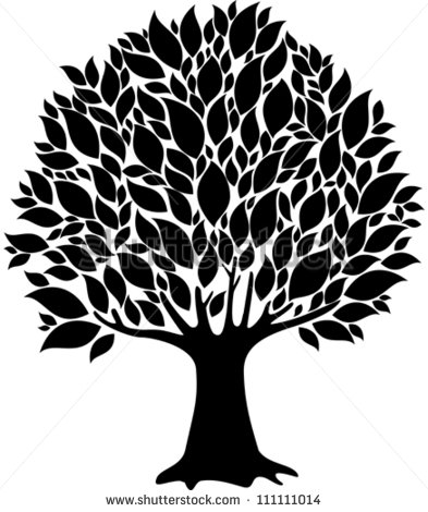Oak Tree Silhouette Vector Free at Vectorified.com | Collection of Oak ...
