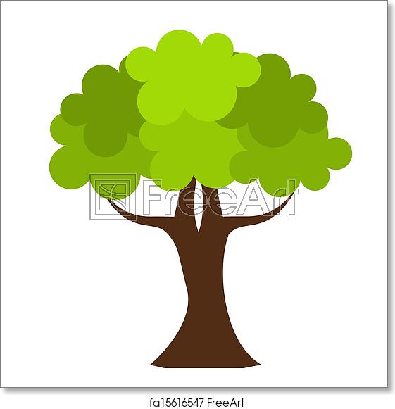 561x581 Free Art Print Of Oak Tree Vector Big Green Oak Tree Vector