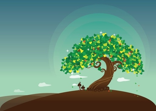 516x368 Oak Tree Free Vector Download