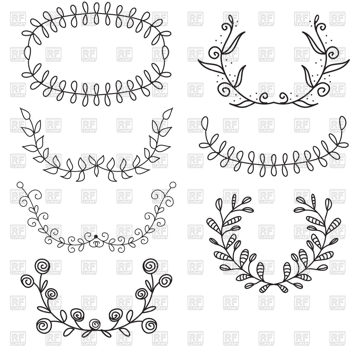 1200x1200 Simple Laurel Wreaths Vector Image Of Objects Mcherevan