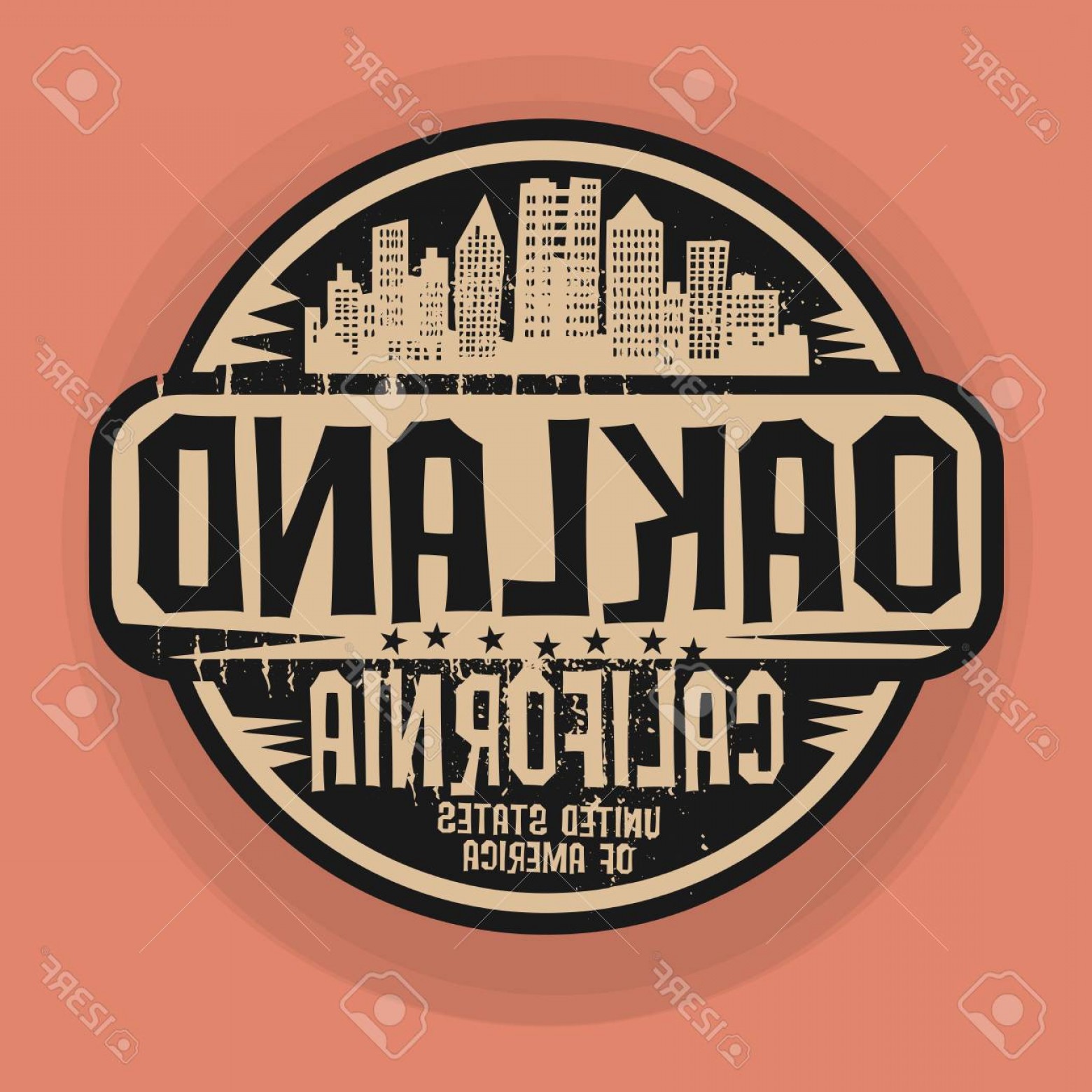 1560x1560 Photostock Vector Stamp Or Label With Name Of Oakland California