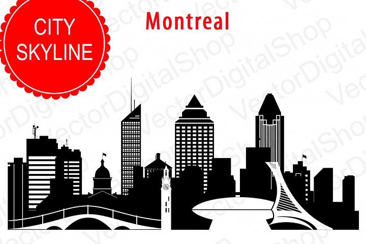 720x480 Montreal Vector Silhouette, Canada Skyline Usa City, Png