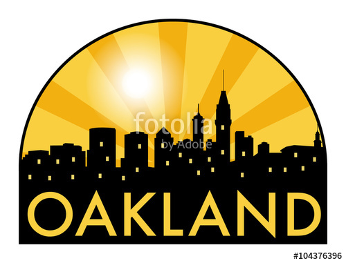 500x381 Abstract Skyline Oakland, With Various Landmarks Stock Image