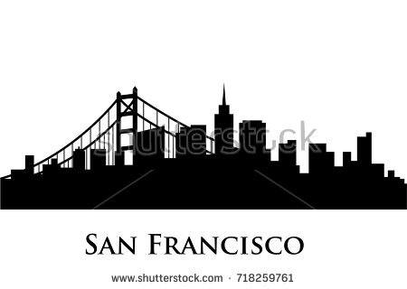 450x320 San Francisco Skyline Silhouette Vector