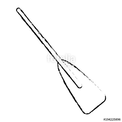500x500 Wooden Boat Oar Sport Object Element Vector Illustration Sketch