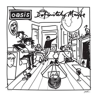 375x375 Oasis Definitely Maybe Print On Canvas New Media
