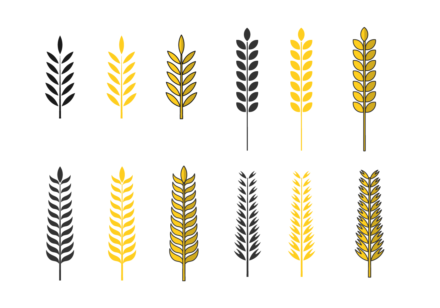1400x980 Barley Free Vector Art