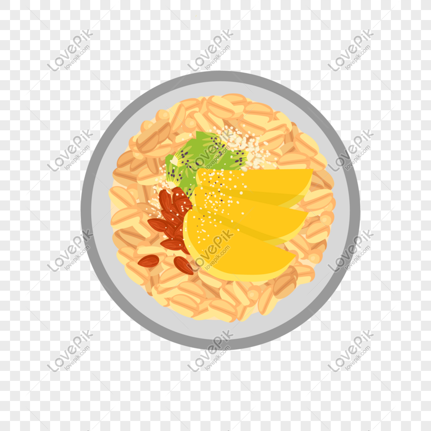 860x860 Fruit Oatmeal Vector Illustration Png Png Image Picture Free