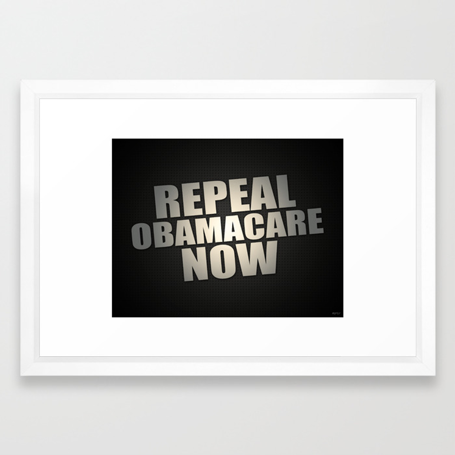 1500x1500 Repeal Obamacare Now Framed Art Print