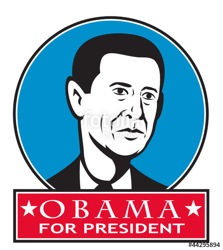 445x500 Obama For American President Stock Image And Royalty Free Vector