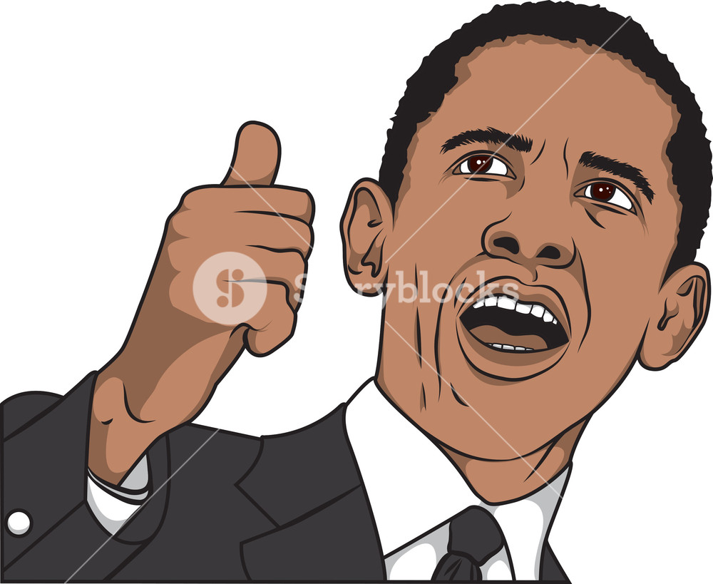 1000x819 Barack Obama Vector Royalty Free Stock Image