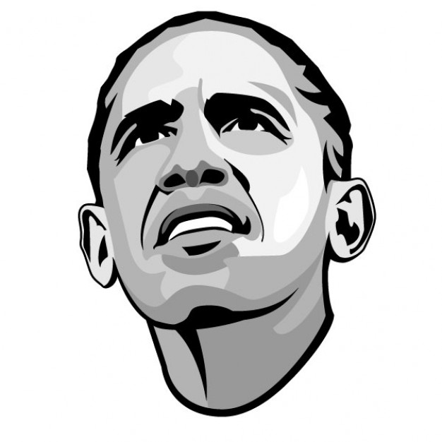 626x626 Detailed Obama Portrait Vector Illustration Vector Free Download