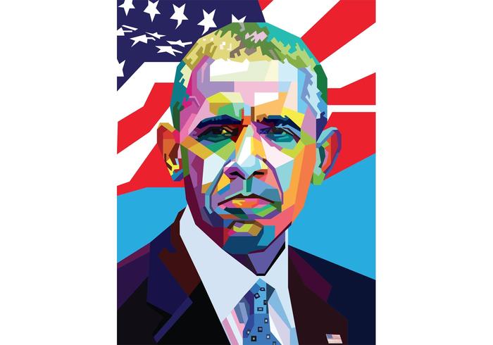 700x490 Free Colorful Obama Vector Portrait