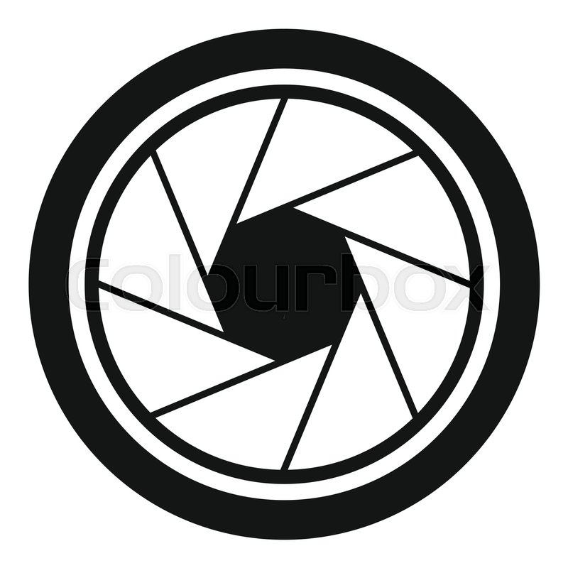 800x800 Photographic Objective Icon Simple Stock Vector Colourbox