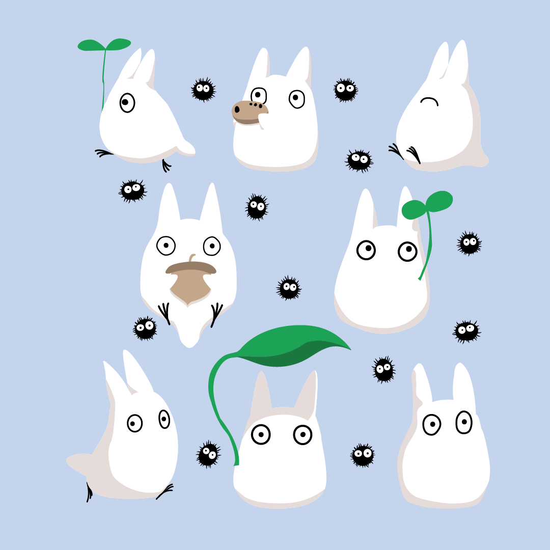 1080x1080 My Little Neighbors, Oc Vector Art Ghibli