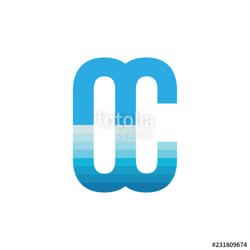 500x500 Oc Letter With Sea Wave Logo Stock Image And Royalty Free Vector
