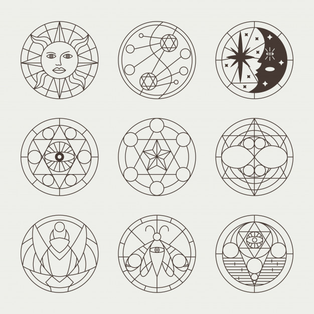 626x626 Mystical Occult Tattoos, Witchcraft Circles, Sacred Signs