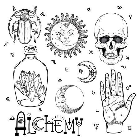 450x450 Alchemy Symbol Icon Set Spirituality, Occultism, Chemistry, Magic