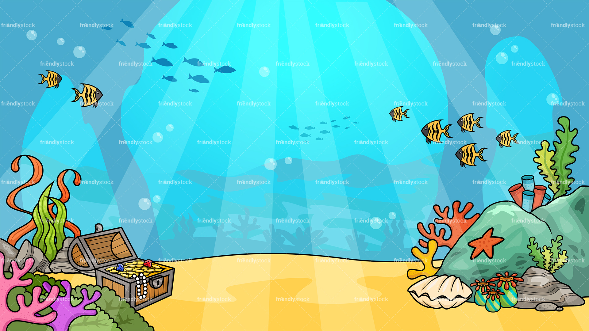 Underwater Background Cartoon Clipart 1920x1080 Underwater Background Cartoon Clipart