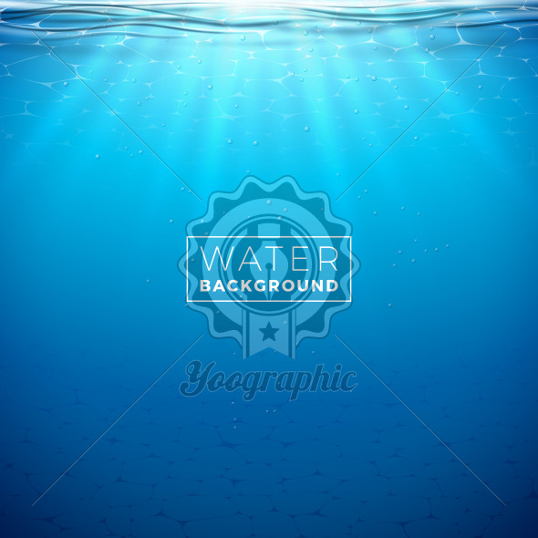 Vector Underwater Blue Ocean Background Design Template Summer 590x590 Vector Underwater Blue Ocean Background Design Template Summer